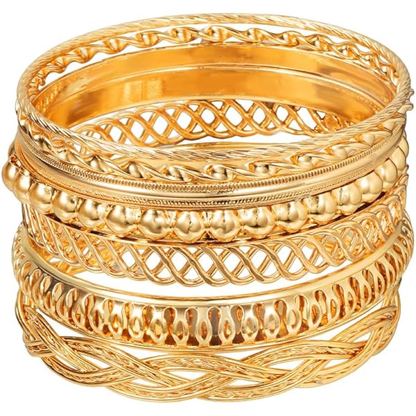 Amazon.com: LUX ACCESSORIES Gold Tone Multi Textured and Smooth